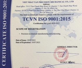 OFFICIALLY CERTIFIED TO QUALIFY THE ISO 9001:2015